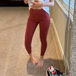 women's denim colored stretch jeans